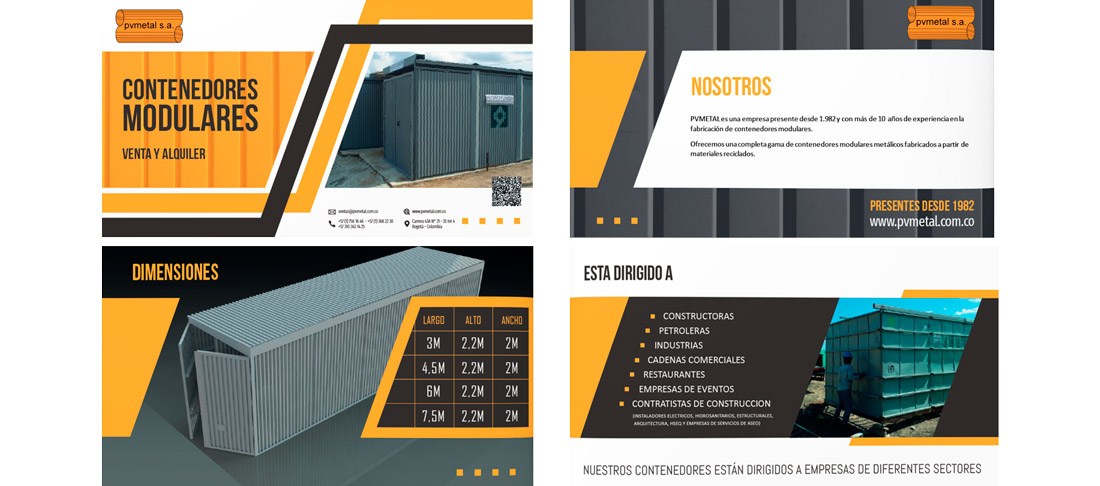 Diseño de brochure empresarial para Pvmetal