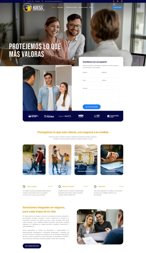 Diseño Pagina Web Agencia de Seguros